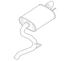 MUFFLER AND PIPE ASY - REAR FR3Z-5230-LA FORD