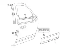 Молдинг двери передний левый 2C5Z-7820879-CAPTM FORD
