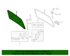 Стекло двери багажника BL8Z-7842006-A FORD