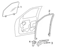 Стекло двери переднее левое 2C5Z-7821411-AA FORD
