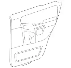 Панель обшивки двери задней 3L2Z-7827406-CAB FORD