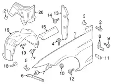 FENDER ASY - FRONT FR3Z-16006-A FORD