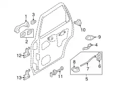 Замок двери 6L8Z-7826413-B FORD
