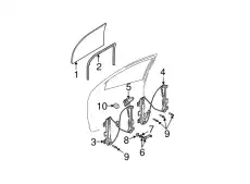Стекло двери переднее левое YS4Z-5421411-BA FORD