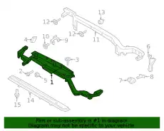 Усилитель бампера FORD FT4Z-16138-C