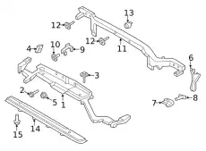 Усилитель бампера FORD FT4Z-16138-C