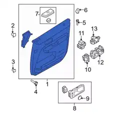 Панель обшивки двери задней 8T4Z-7827406-AB FORD