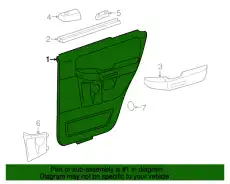 Панель обшивки двери задней 3L2Z-7827407-CAA FORD