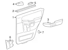 Панель обшивки двери задней 3L2Z-7827407-GAA FORD