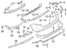 Усилитель бампера FORD FT4Z-17906-A