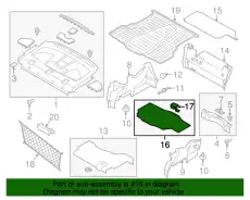 CARPET - LUGGAGE COMPARTMENT DS7Z-5413046-BF FORD