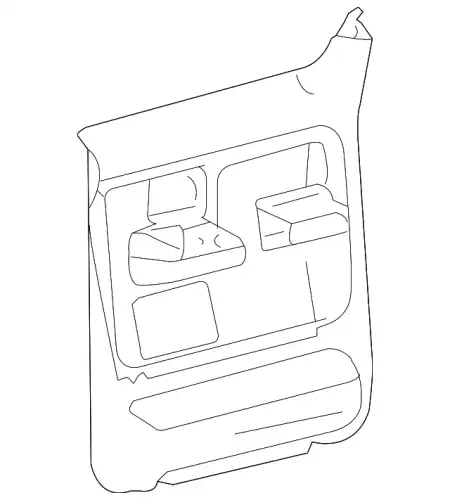 Панель обшивки двери задней 6L3Z-1627406-AAA FORD