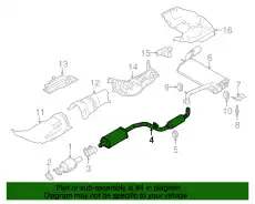MUFFLER ASY - CENTRE BV6Z-5230-C FORD
