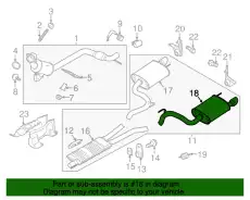 MUFFLER AND PIPE ASY REAR FR3Z-5230-DB FORD