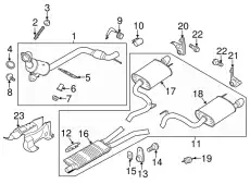 MUFFLER AND PIPE ASY REAR FR3Z-5230-DB FORD