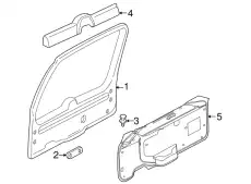 Панель обшивки двери багажника 1L2Z-7846404-AAC FORD