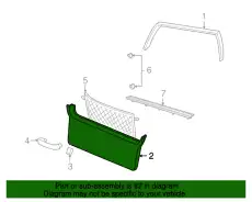 Панель обшивки двери багажника 3F2Z-1746404-AAF FORD