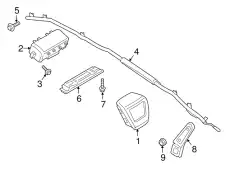 BOLSTER - INSTRUMENT PANEL DG9Z-54045J76-BB FORD