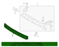 BUMPER ASY - FRONT JR3Z17757A FORD