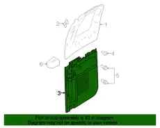 Панель обшивки двери задней 8C3Z-2827406-CB FORD