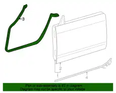 Уплотнитель двери FORD 1W6Z-7620709-CB