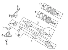 SHAFT - FRONT AXLE CV1Z-3B436-A FORD