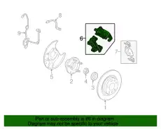 Суппорт тормозной FORD 6E5Z-2552-C