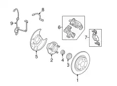 Суппорт тормозной FORD 6E5Z-2552-C