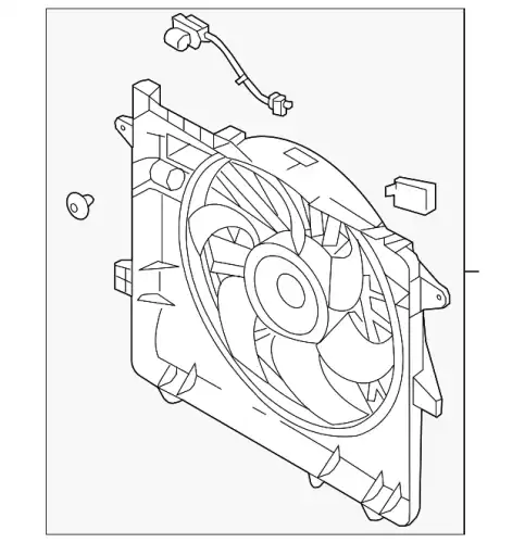 MOTOR AND FAN ASY - ENGINE COO DR3Z-8C607-D FORD