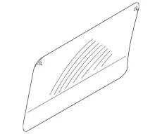 Стекло двери заднее левое AT1Z-9925713-A FORD