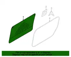 Стекло двери заднее левое AT1Z-9925713-A FORD