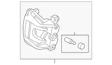 CALIPER ASY - BRAKE - LESS PAD E1GZ-2B121-A FORD