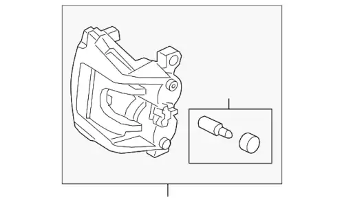 CALIPER ASY - BRAKE - LESS PAD E1GZ-2B121-A FORD