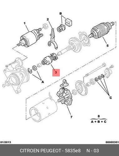 бендикс Peug 5835 E8 PSA