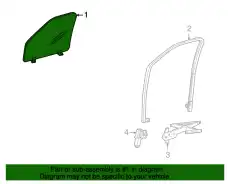 Стекло двери переднее левое 1L1Z-7821411-AA FORD