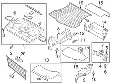 CARPET - LUGGAGE COMPARTMENT HS7Z-5413046-DA FORD