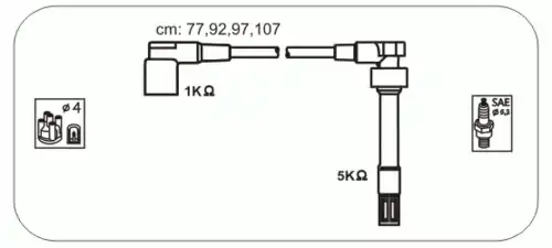к-кт проводов!\ BMW E36 1.8 93> HR13 JANMOR