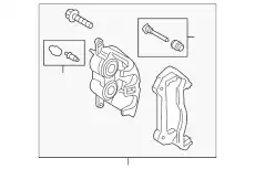 CALIPER ASY - BRAKE - LESS PAD FL3Z-2B121-B FORD