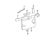Панель обшивки двери передняя левая 1C3Z-2523943-DAA FORD