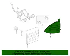Фонарь задний FORD 6W4Z-13405-BB