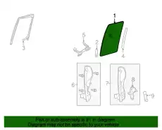 Стекло боковое 4L3Z-1829701-BA FORD
