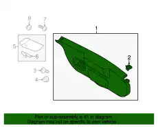Панель обшивки двери багажника BE8Z-5846404-AA FORD