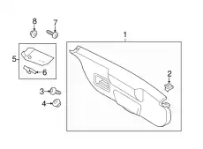 Панель обшивки двери багажника BE8Z-5846404-AA FORD