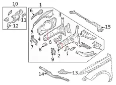 BRACKET - FENDER MOUNTING G1FZ-16A200-A FORD