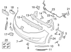 Усилитель бампера FORD DP5Z-17C882-A
