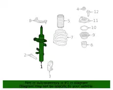 SHOCK ABSORBER ASY - FRONT EJ7Z-18124-G FORD