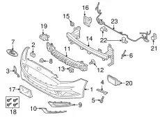 BRACKET - FOG LAMP HS7Z-15266-AB FORD