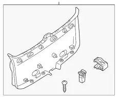 Панель обшивки двери багажника 2L8Z-7846404-AAA FORD