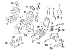 Набивка подушки сиденья переднего 8A8Z-74632A23-C FORD