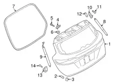 GLASS - REAR WINDOW EJ7Z-7842006-A FORD